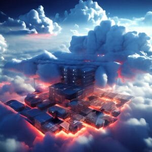 An image of a city in the clouds.